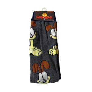 Garfield Odie Funny Novelty Crew Socks Mens Gray New
